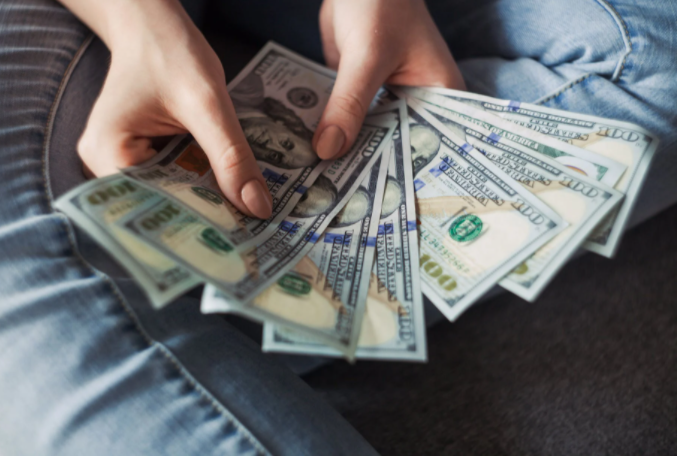 holding money